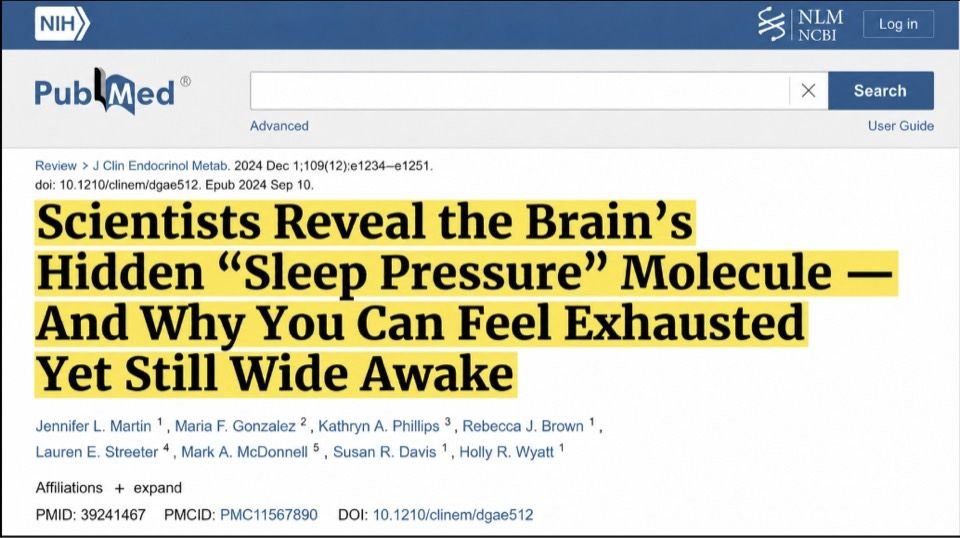 The brain's hidden sleep pressure molecule